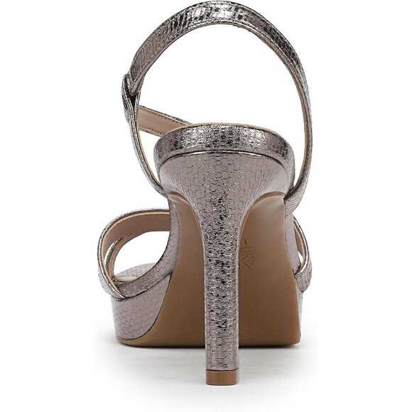 Naturalizer Women Patina Pewter Polyurethane Rounded Open Toes Platform Shoes - Picture 3 of 9